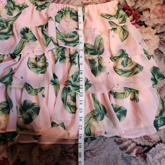 The Webster at Target Tropical Palm Tiered Frilly Skirt - Picture 7 of 8